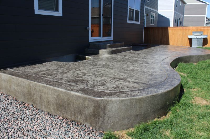 Stamped concrete patios